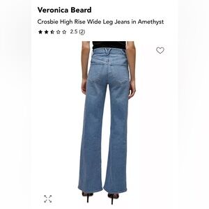 NWT Veronica Beard Crosbie High Rise Wide Leg Jeans, Color: Ripple Haze, Size 27